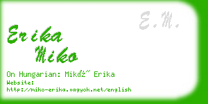 erika miko business card